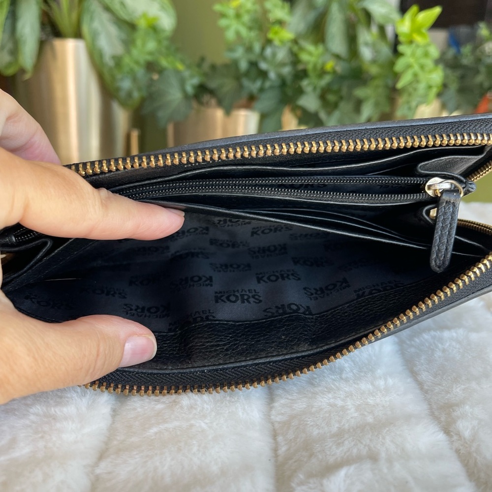 Michael Kors Black Leather Wallet - Picture 7 of 11